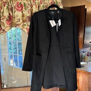 Tahari Black Open-Front Blazer